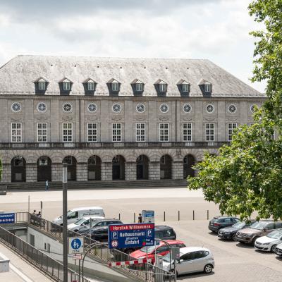 Blick vom RS1 auf den Rathausmarkt