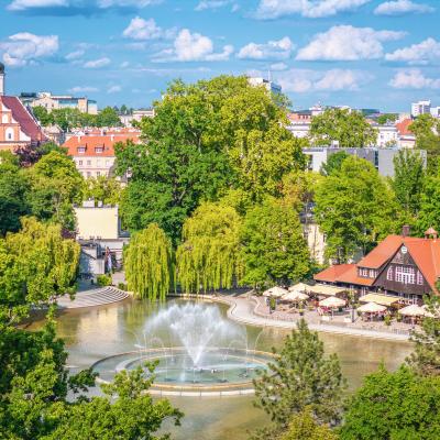 Der Schlossteich in der Stadt Opole / Oppeln (Polen)