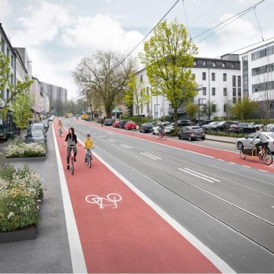 Visualisierung der umgestalteten Kaiserstraße