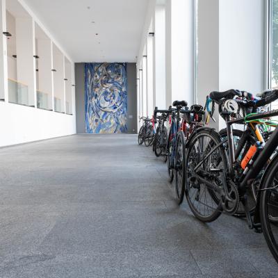 Fahrräder der Radgruppe aus der französischen Partnerstadt Tours