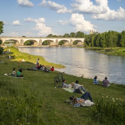 Der "Strand" an der Loire in der französischen Partnerstadt Tours.