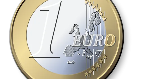 Es ist eine ein Euro Münze zu sehen.