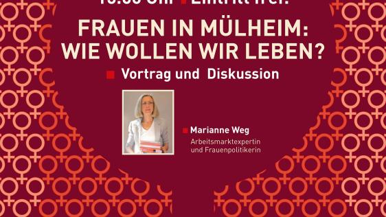 Plakat zum Internationalen Frauentag mit Marianne Weg