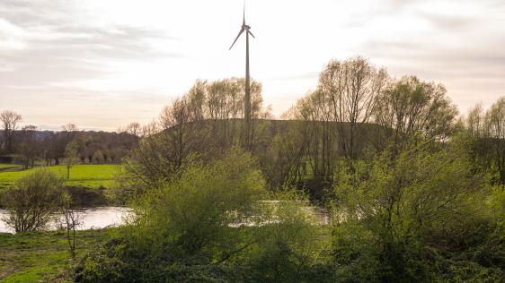 Windkraftanlage im Styrumer Ruhrbogen