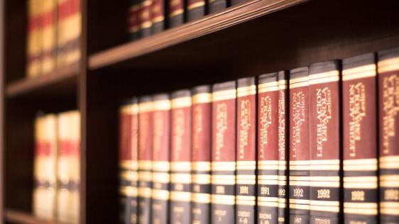 alte Bücher im Regal