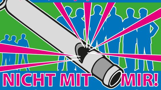 Postkarte: Nicht mit mir! - Kampagne gegen (sexuelle) Belästigung