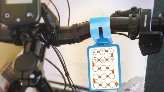 Fahrradlenker mit Knotenpunktband.