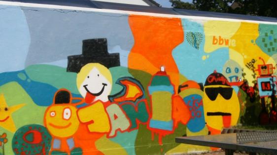 Graffiti-Event auf dem Spielplatz an der Charlottenstraße in Eppinghofen