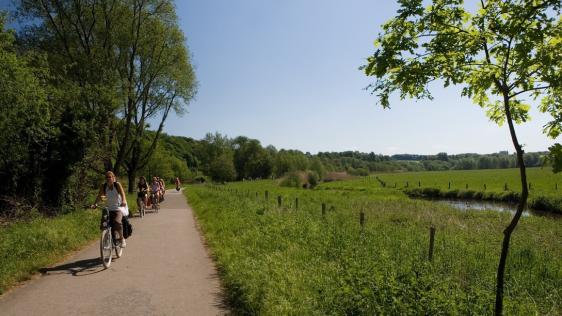 Entspanntes Radfahren mitten in der Natur.