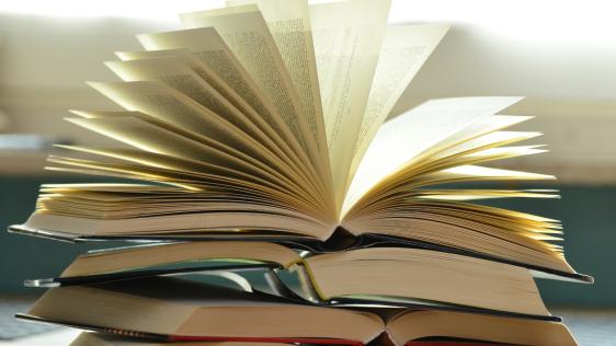ein Buch das offen liegt und blättert