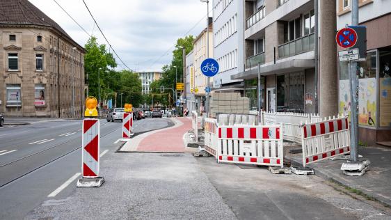 Baustelle auf der Kaiserstraße