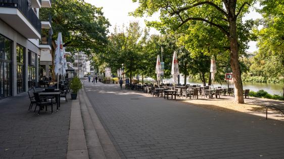 Außengastronomie an der Ruhrpromenade