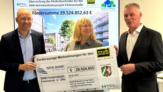 Übergabe der Förderzusage für die Baumaßname in der Filchnerstraße