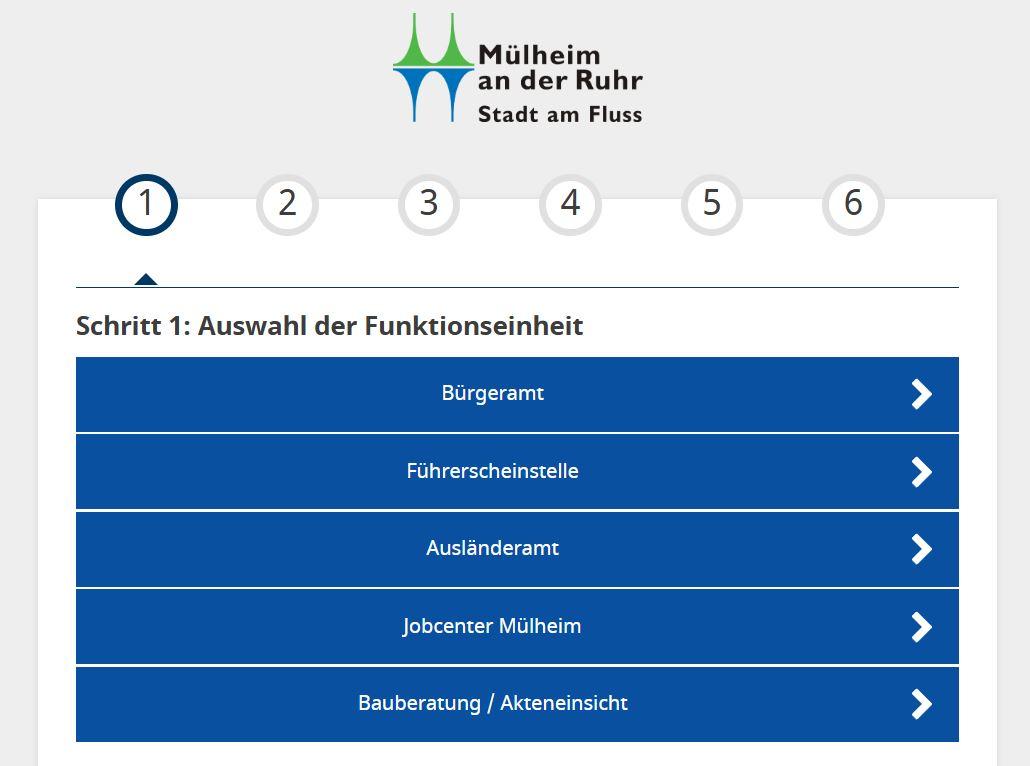 Screenshot Online-Terminvergabe