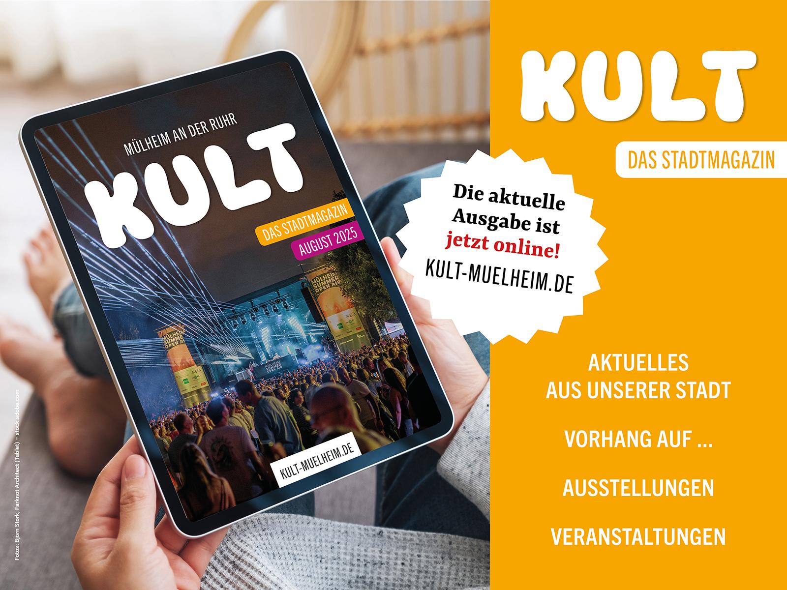 Cover des KULT - Das Online-Stadtmagazin für die August-Ausgabe im Jahr 2025