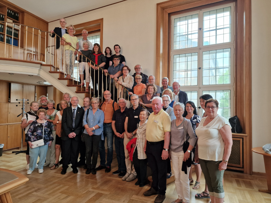 Besuch der Bürger*innen-Gruppen aus Tours und Kouvola, die im Rathaus am 2. September 2022 empfangen wurden, gemeinsam mit dem Förderverein Mülheimer Städtepartnerschaften e. V.