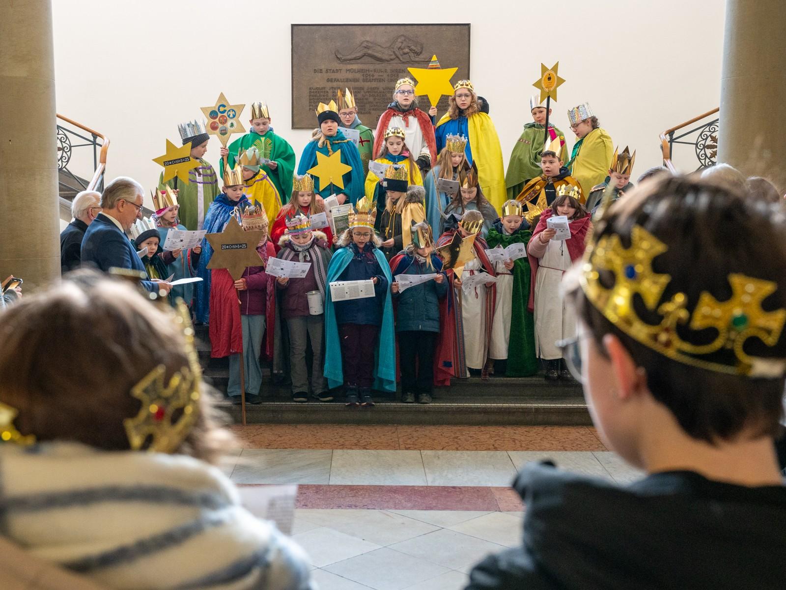 Sternsinger im Januar 2025 im Rathaus.