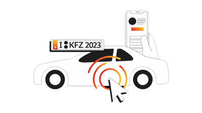 i-KFZ Logo des Bundesverkehrsministeriums, kleine Ausführung