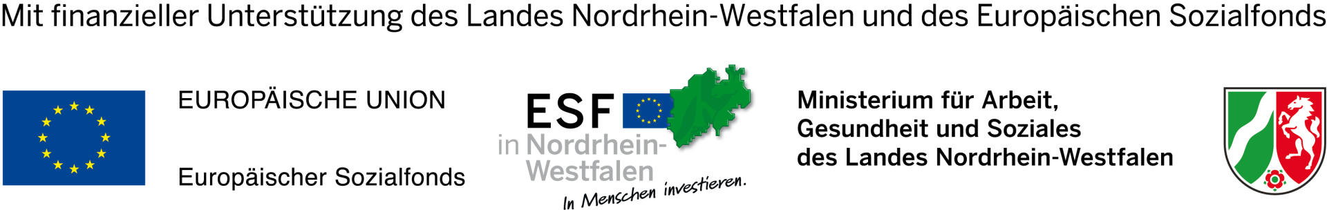 Logo Europäische Union - Europäische Sozialfonds - MAGS NRW