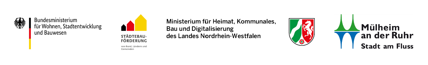 Bundesministerium für Wohnen, Stadtentwicklung und Bauwesen Städtebauförderung von Bund, Ländern und Gemeinden Ministerium für Heimat, Kommunales, Bau und Digitalisierung des Landes Nordrhein-Westfalen Mülheim an der Ruhr, Stadt am Fluss - Bundesministerium für Wohnen, Stadtentwicklung und Bauwesen Städtebauförderung von Bund, Ländern und Gemeinden Ministerium für Heimat, Kommunales, Bau und Digitalisierung des Landes Nordrhein-Westfalen Mülheim an der Ruhr
