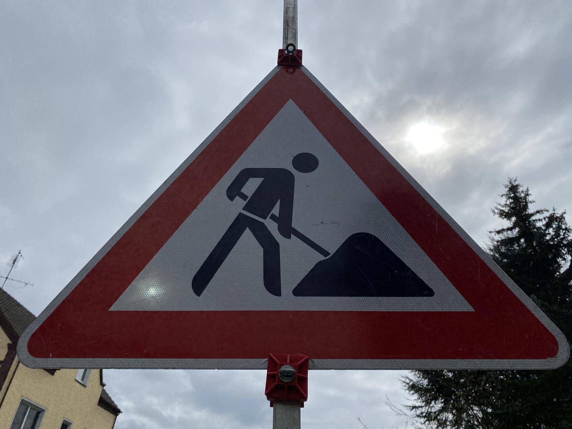 Baustellenschild