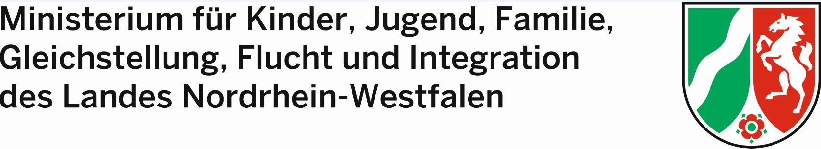 Logo MKJFGFI Ministerium für Kinder, Jugend, Familie und Gleichstellung, Flucht und Integration.
