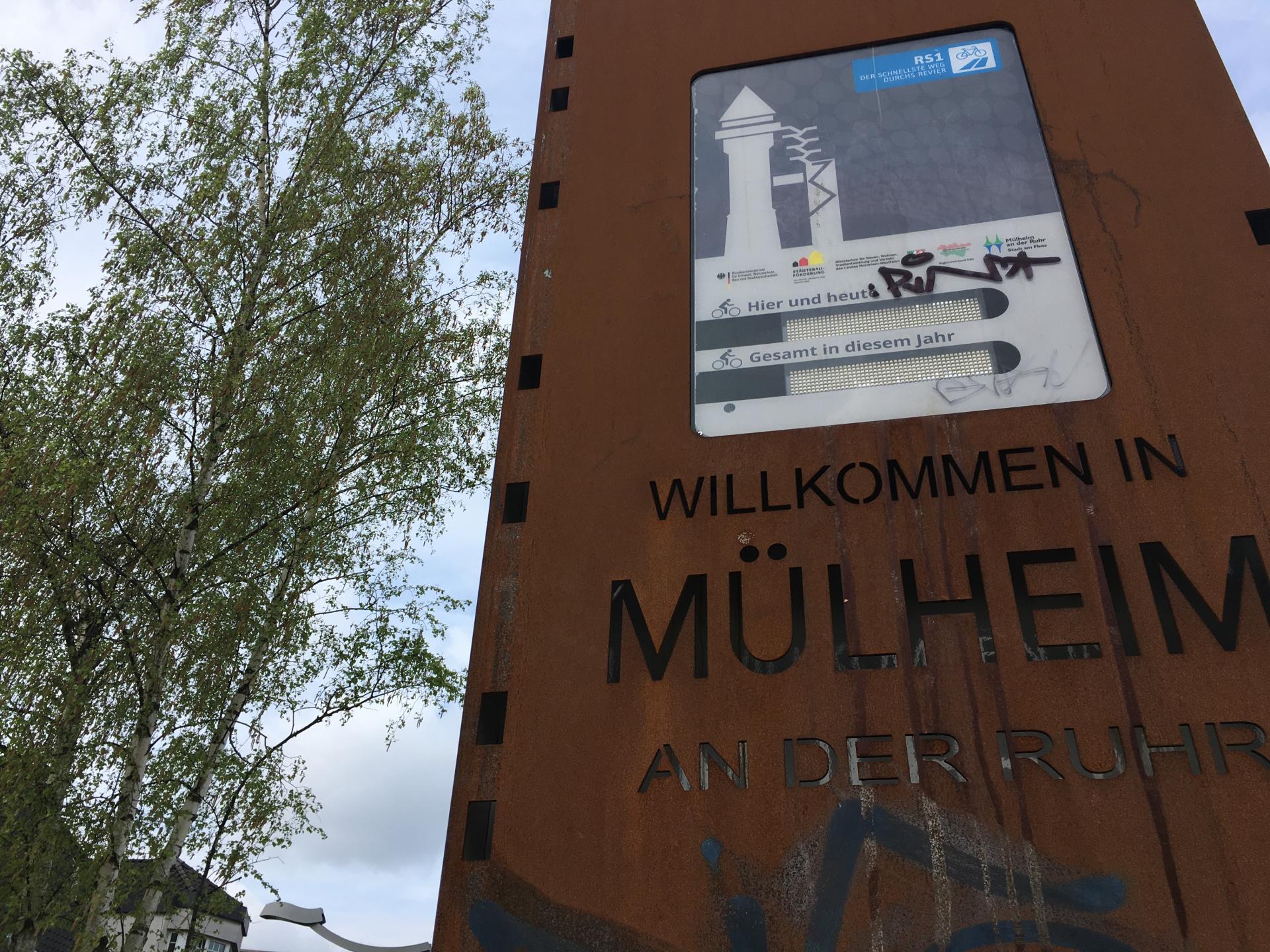 Radzählstelle auf dem Radschnellweg (RS 1).