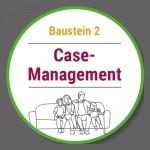 Schrift: Baustein 2 Case Management Gezeichnete Abbildung einer Familie
