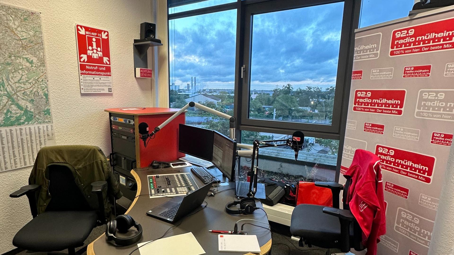 Studio des Notfallinformationsradios der Stadt Mülheim an der Ruhr