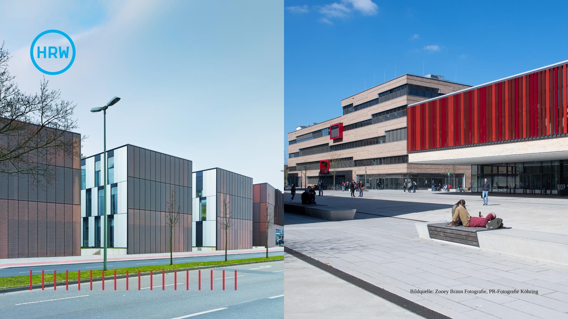 Die Campus Bottrop und Mülheim an der Ruhr der Hochschule Ruhr West