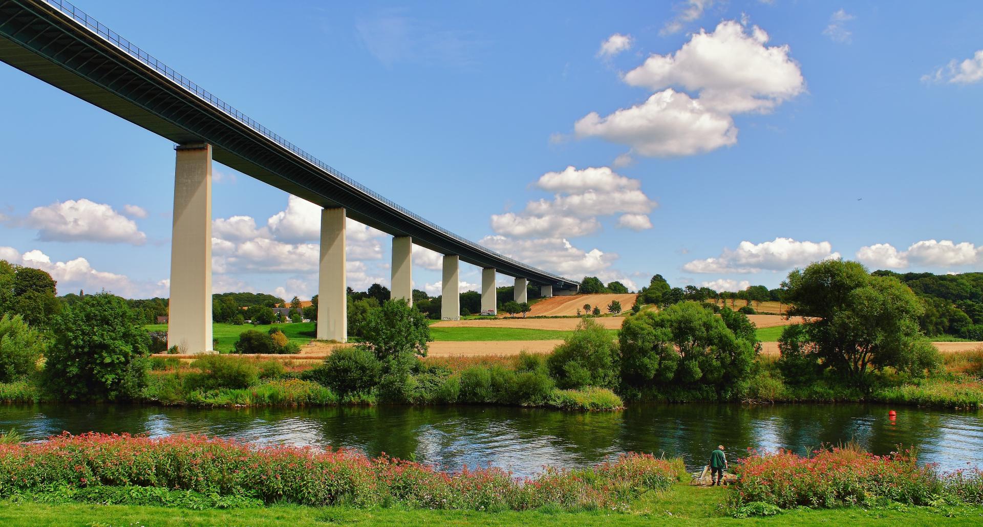 Die Ruhrtalbrücke in Mülheim an der Ruhr