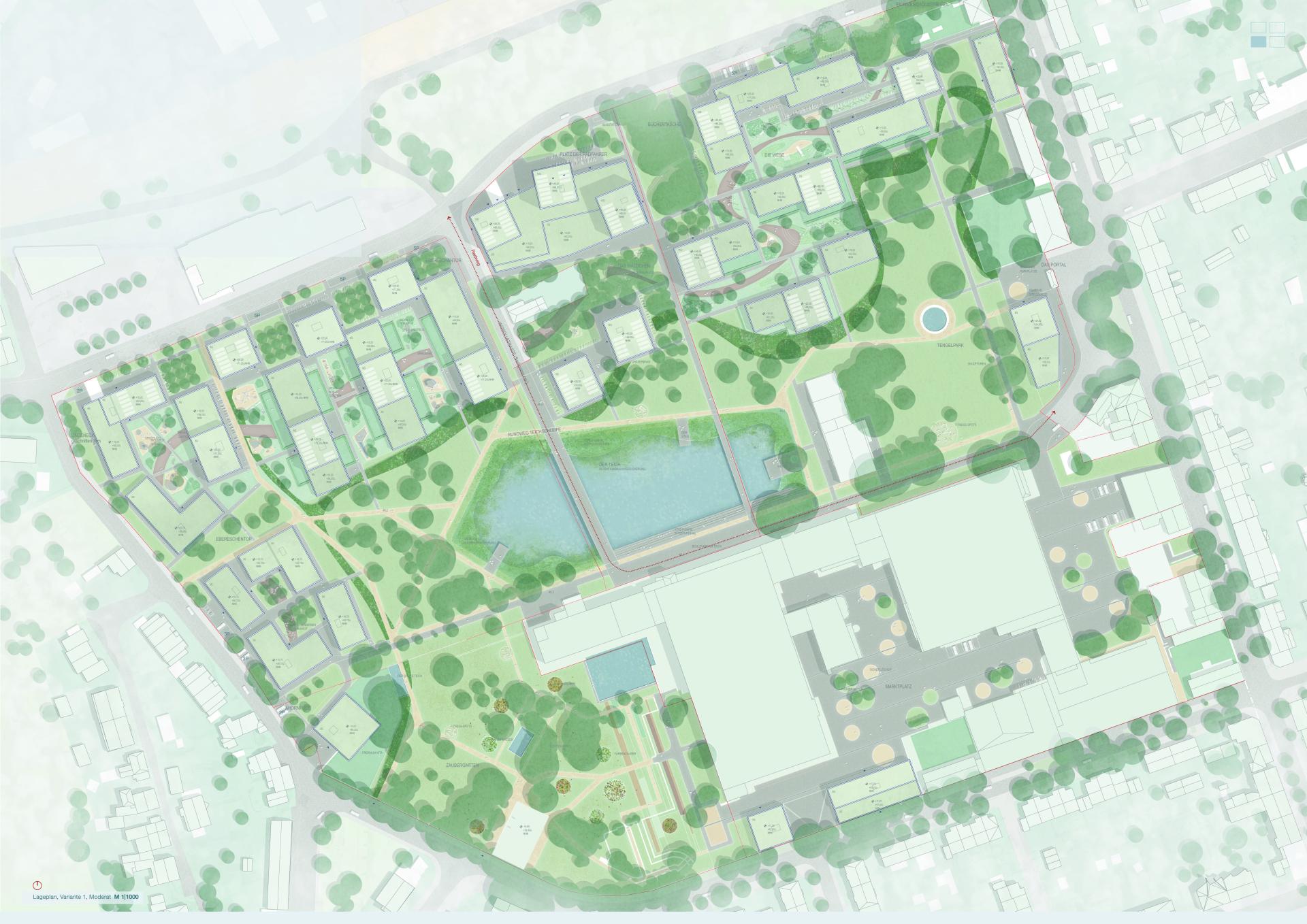 Wettbewerb Parkstadt Lageplan Platz 1