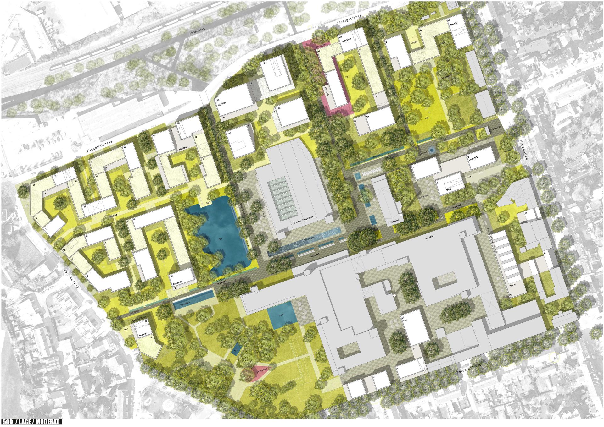 Wettbewerb Parkstadt Lageplan Platz 2