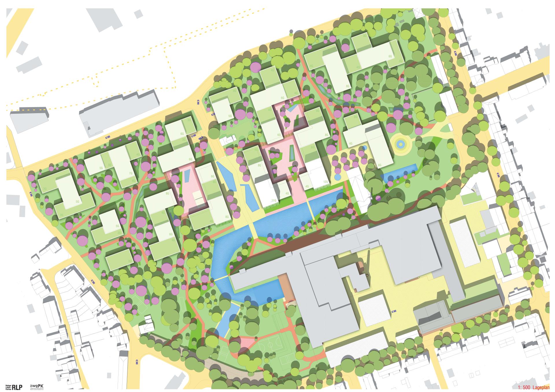 Wettbewerb Parkstadt Lageplan Platz 3