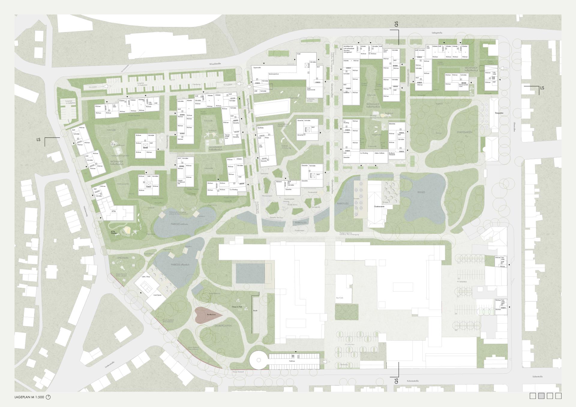 Wettbewerb Parkstadt Lageplan Platz 3