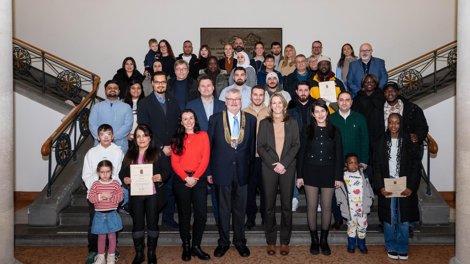 Das Gruppenbild des Einbürgerungsempfangs vom 12. Januar 2026. 