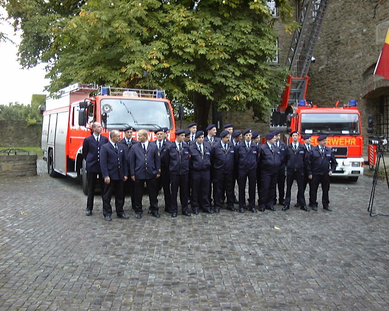 Gründungsfeier der Freiwilligen Feuerwehr Mülheim auf Schloss Broich