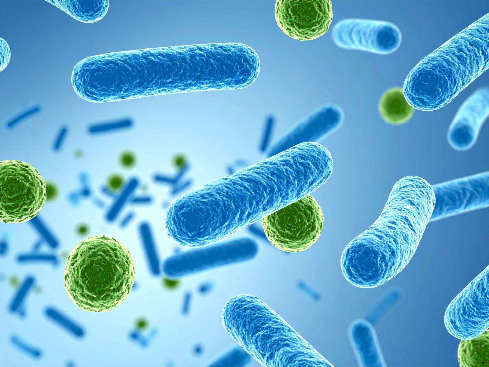 Eine vergrößerte Ansicht von Multiresistenten Erregern. 