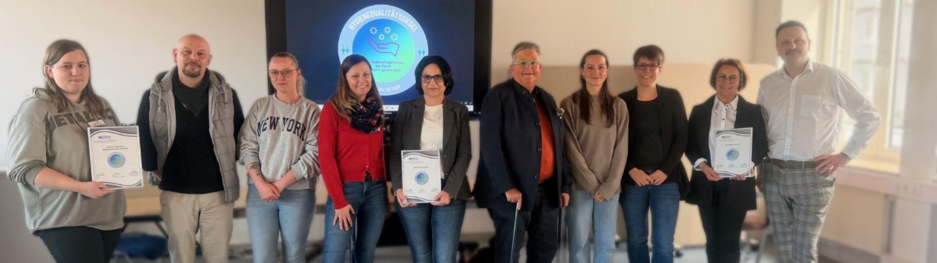 Siegelübergabe im Amt für Gesundheit und Hygiene