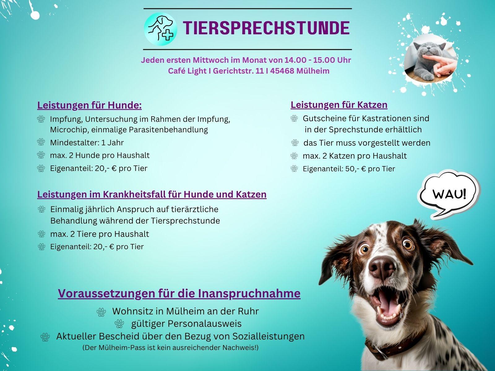 Tiersprechstundenzeiten für Café Light