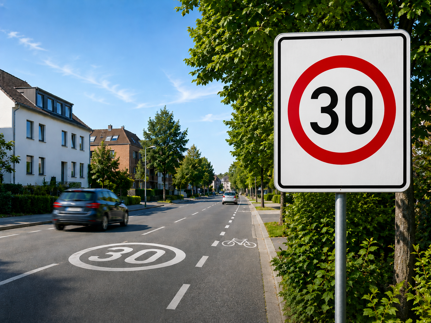 Tempo 30 Schild