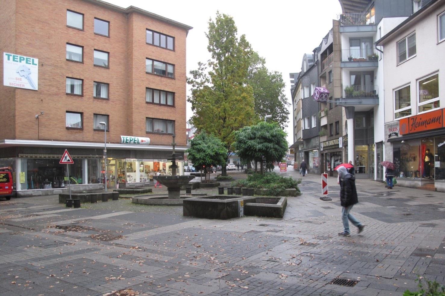 Platz an der Dröppelminna vor der Umgestaltung