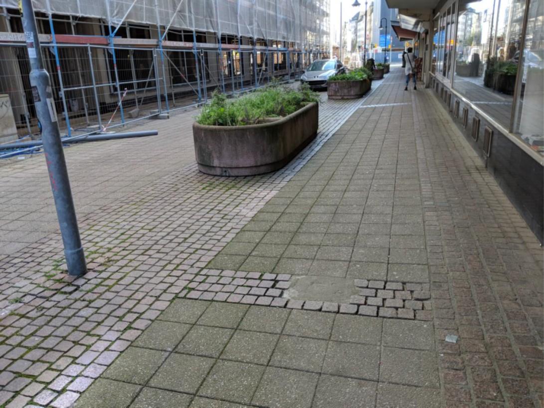 Die kleine Schloßstraße vor der Umgestaltung