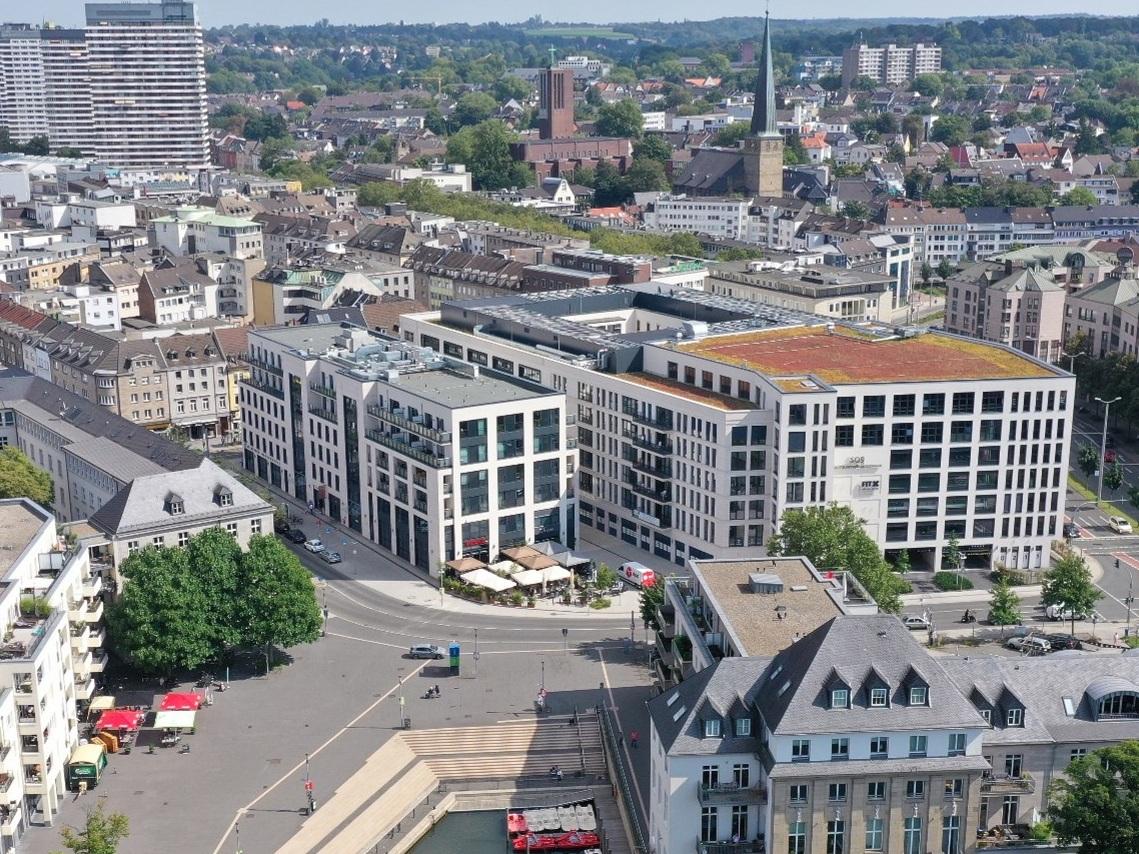 Das StadtQuartier Schloßstraße von oben