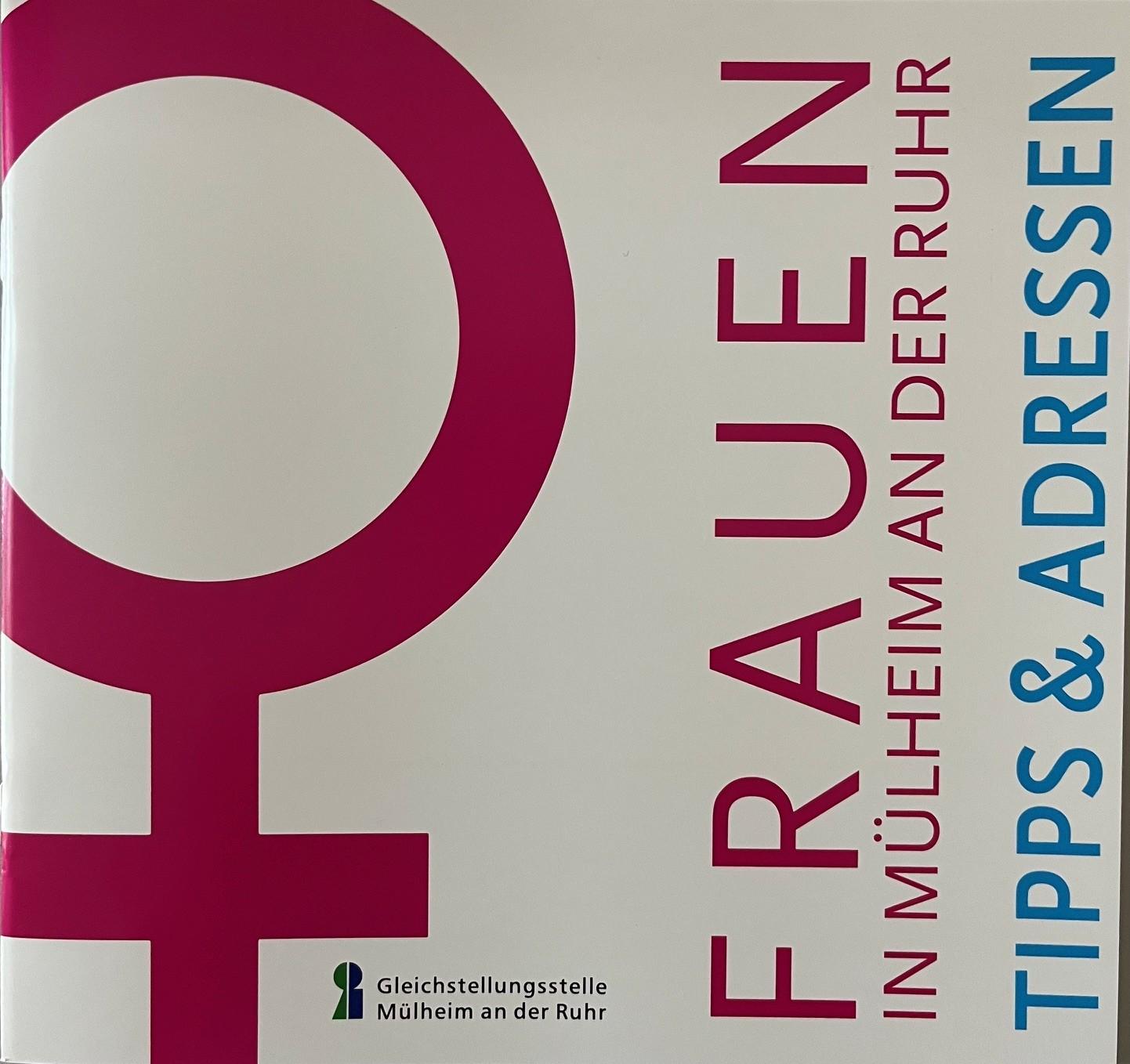 Titelseite der Broschüre Frauen in Mülheim Tipps und Adressen 