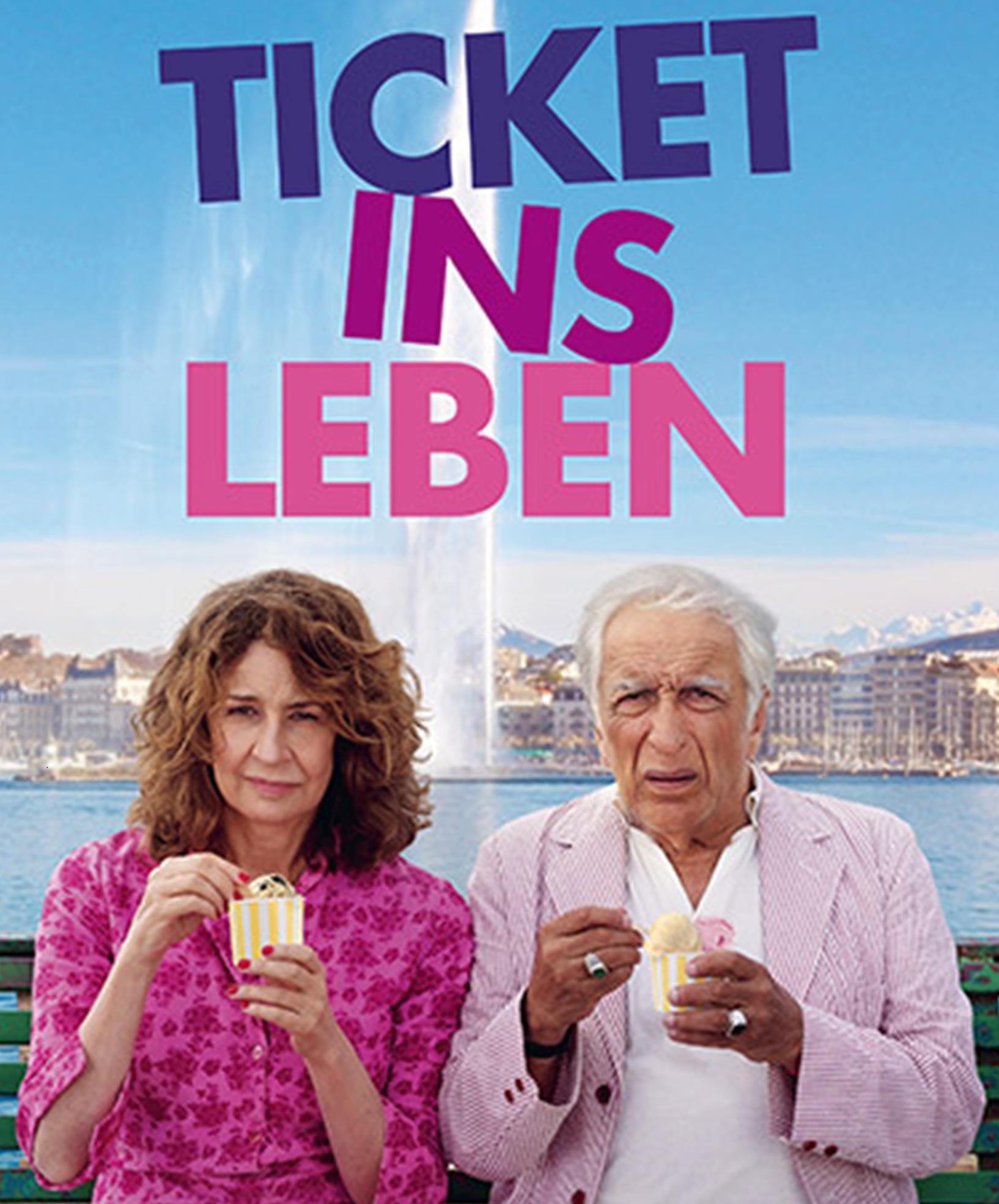 Das Bild zeigt zwei Personen, die Eis essen.